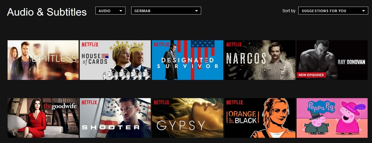 netflix in local language or with local subtitles